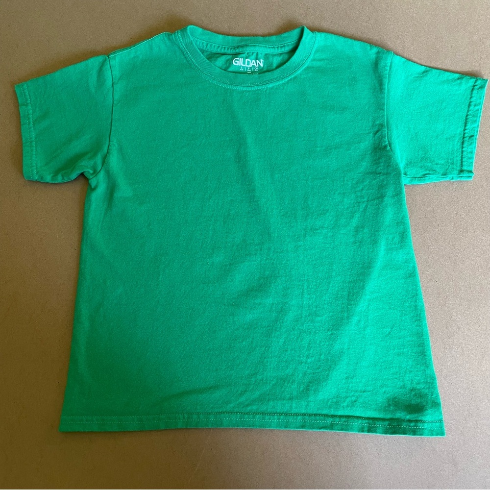 Gildan Green Kids 100% Cotton Short Sleeve Basic T-Shirt